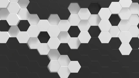 Hexagon background animation loop Stock Footage 106445575