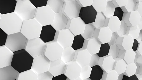 Hexagon background animation loop Stock Footage 106445654