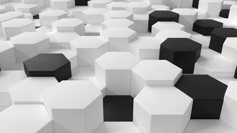 Hexagon background animation loop Stock Footage 106445668