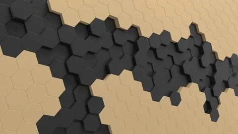 Hexagon background animation loop Stock Footage 106445743