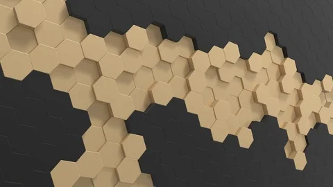 Hexagon background animation loop Stock Footage 106445753