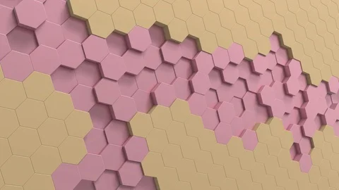 Hexagon background animation loop Stock Footage 106445790