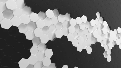 Hexagon background animation loop Stock Footage 106445799