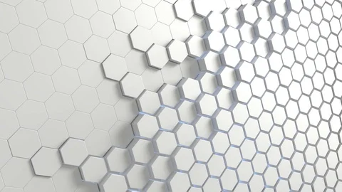Hexagon background animation loop Stock Footage 106445889