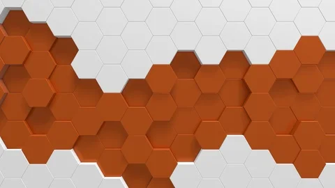Hexagon background animation loop Stock Footage 106445897