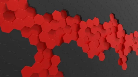 Hexagon background animation loop Stock Footage 106445909