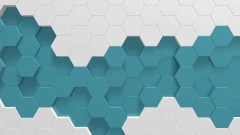 Hexagon background animation loop Stock Footage 106445920