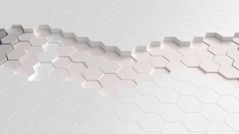 Hexagon background animation loop Stock Footage 107155064