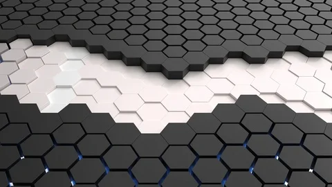 Hexagon background animation loop Stock Footage 107155111