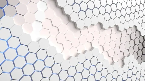 Hexagon background animation loop Stock Footage 107155125