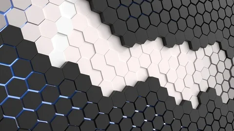Hexagon background animation loop Stock Footage 107155149