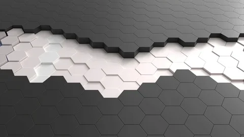 Hexagon background animation loop Stock Footage 107155172