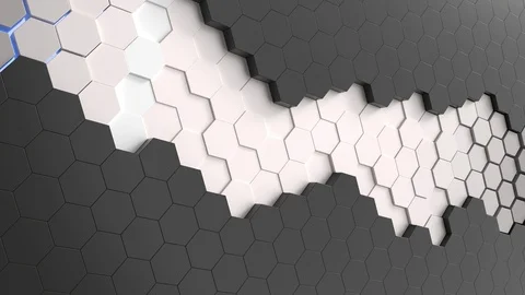 Hexagon background animation loop Stock Footage 107155177