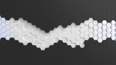 Hexagon background animation loop Stock Footage 107155194