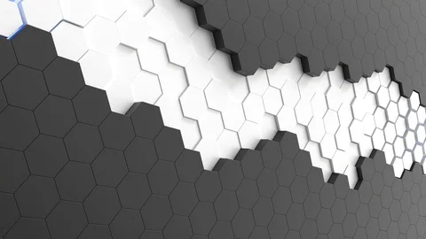 Hexagon background animation loop Stock Footage 107155225