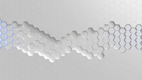 Hexagon background animation loop Stock Footage 107155259