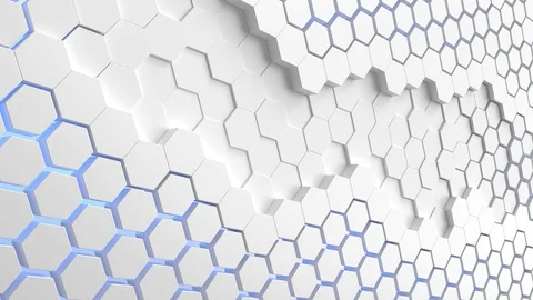 Hexagon background animation loop Stock Footage 107155275