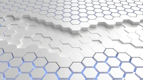 Hexagon background animation loop Stock Footage 107155293