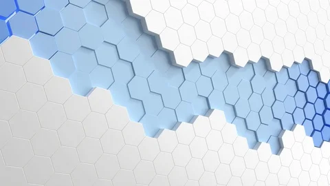 Hexagon background animation loop Stock Footage 107155345