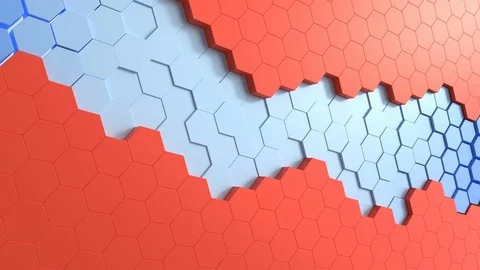 Hexagon background animation loop Stock Footage 107155395