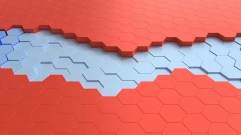 Hexagon background animation loop Stock Footage 107155397