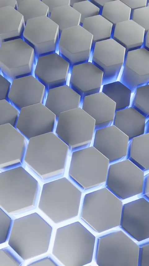 Hexagon background Video stock 296195721