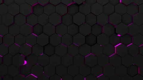 Hexagon background footage. Moving hexagons illuminated. Stock Footage 260433852