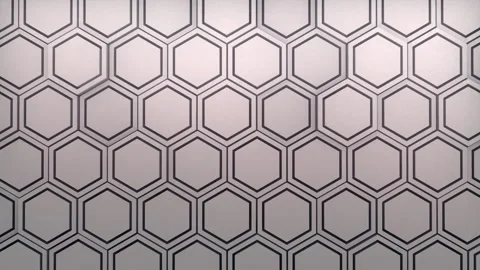 Hexagon background footage. Moving hexagons illuminated. Stock Footage 260511486
