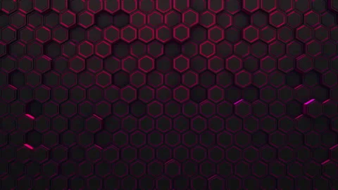 Hexagon background footage. Moving hexagons illuminated. Stock Footage 260718306