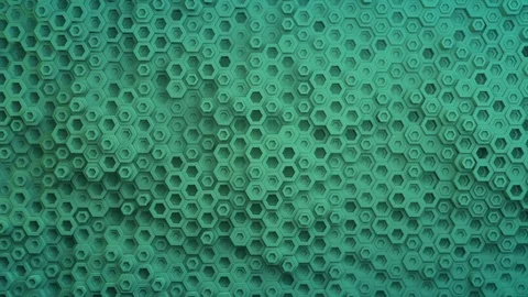 Hexagon background loop 4k - cyan small v1 - geometric pattern Stock Footage 102824563