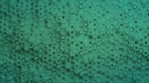 Hexagon background loop 4k - cyan small v2 - geometric pattern Stock Footage 102830996