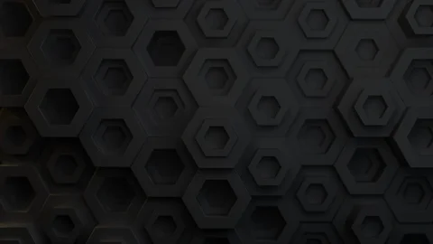 Hexagon background loop 4k - dark large v1 - geometric pattern Stock Footage 102822644