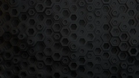 Hexagon background loop 4k - dark middle v1 - geometric pattern Stock Footage 102822785