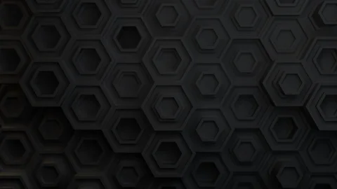 Hexagon background loop 4k - dark large v2 - geometric pattern Stock Footage 102828690