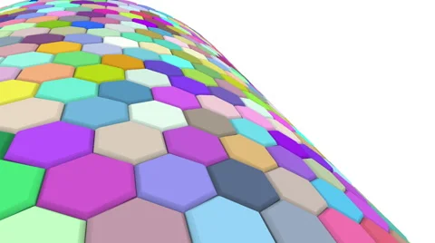 Hexagon Background Loop Full HD 3d Stock Footage 61360219