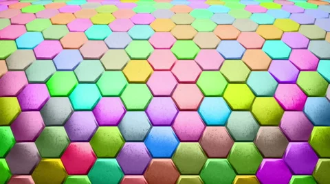 Hexagon Background Loop Full HD 3d Stock Footage 62263541