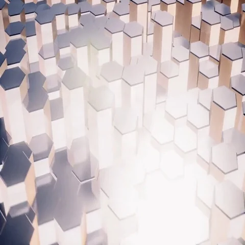 Hexagon Background Loop Full HD 3d Render Stock Footage 69724792