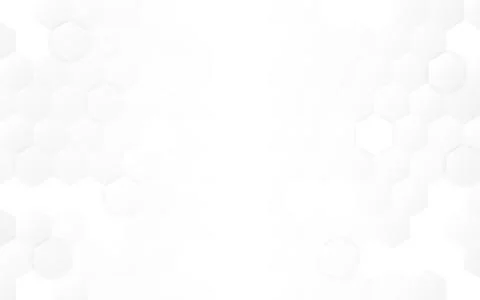 Hexagon background. Minimal light design. White neutral honeycomb backdrop Stock-Illustration