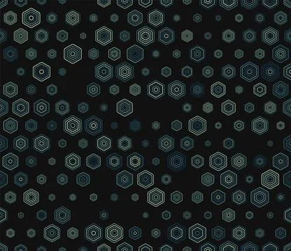 Hexagon Background. Multicolored geometric elements of varied size. Rounded.. Stock Illustration