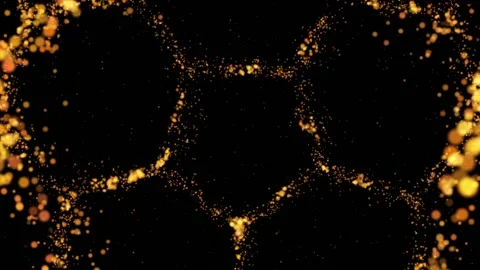 Hexagon background orange Video stock 134397867