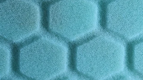 Hexagon background pattern with sponge foam cell texture 4k Stock Footage 237629982