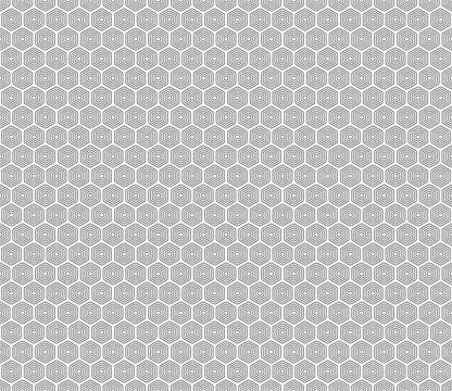 Hexagon Background. Rounded stacked hexagons mosaic cells. Hexagon geometri.. Stock Illustration