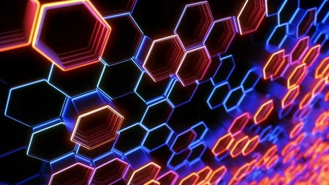 Hexagon background seamless loop Stock Footage 74949847