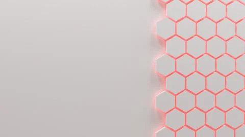 Hexagon Background Texture. 3D-rendering Stock Illustration