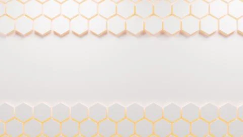 Hexagon Background Texture. 3D-rendering Stock Illustration