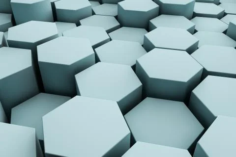 Hexagon backgrounds 3d illustration Stock Illustration