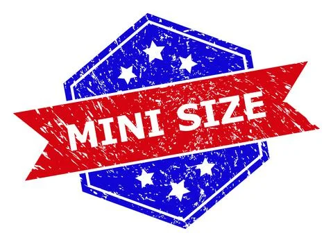 Hexagon Bicolor MINI SIZE Rubber Stamp with Rubber Surface 库存插图