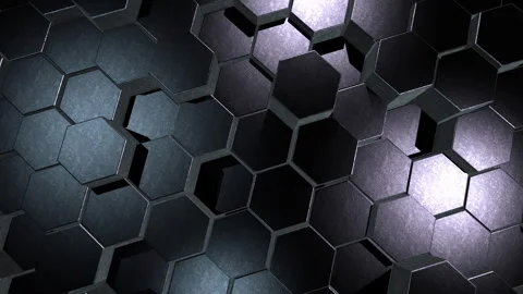 Hexagon Blocks in a 3D animation Stock Footage 241597542