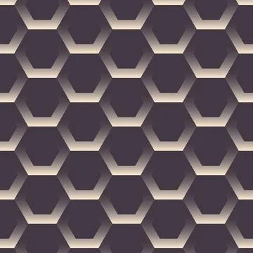 Hexagon Blocks Grid Dark Pattern Vector Illustration Stock Illustration