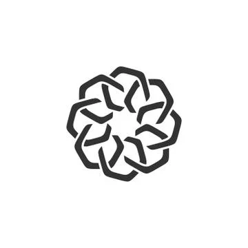 Hexagon Bloom Flower Logo Template Illustration Design. EPS 10. Stock Illustration